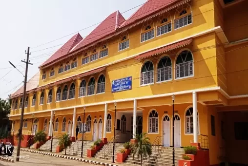 Architectural metal roofing for PHC Cansaulim, Goa: Tata BlueScope Tile Profile installation by Rishonn & Reyansh combining heritage aesthetics with modern durability.