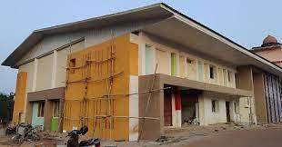 Double skin insulated metal roofing for GSIDC Playground Anadwadi, Goa, using Trimdeck profile by Rishonn & Reyansh.